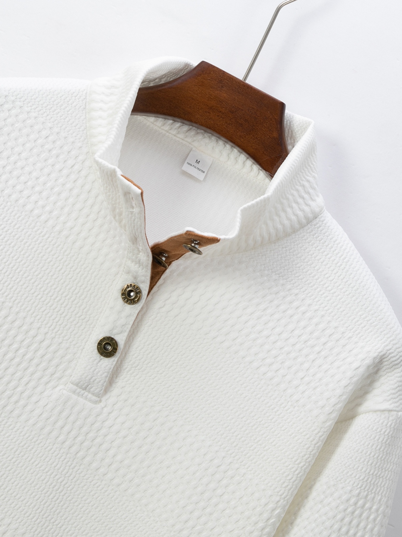 Polo décontracté à manches longues et col montant pour homme, collection printemps-automne 2025. Taille européenne._voghion.com