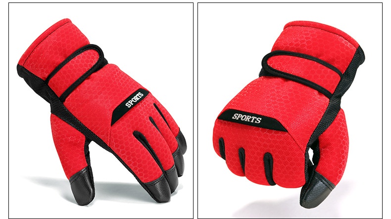 001 Guanti da sci da moto invernali da uomo in cotone, caldi, spessi, antivento, antifreddo, antiscivolo_voghion.com