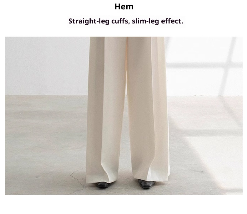 Ensemble tailleur élégant haut de gamme pour femme, pantalon droit, collection printemps-automne 2025, couleur abricot, deux pièces, style professionnel._voghion.com