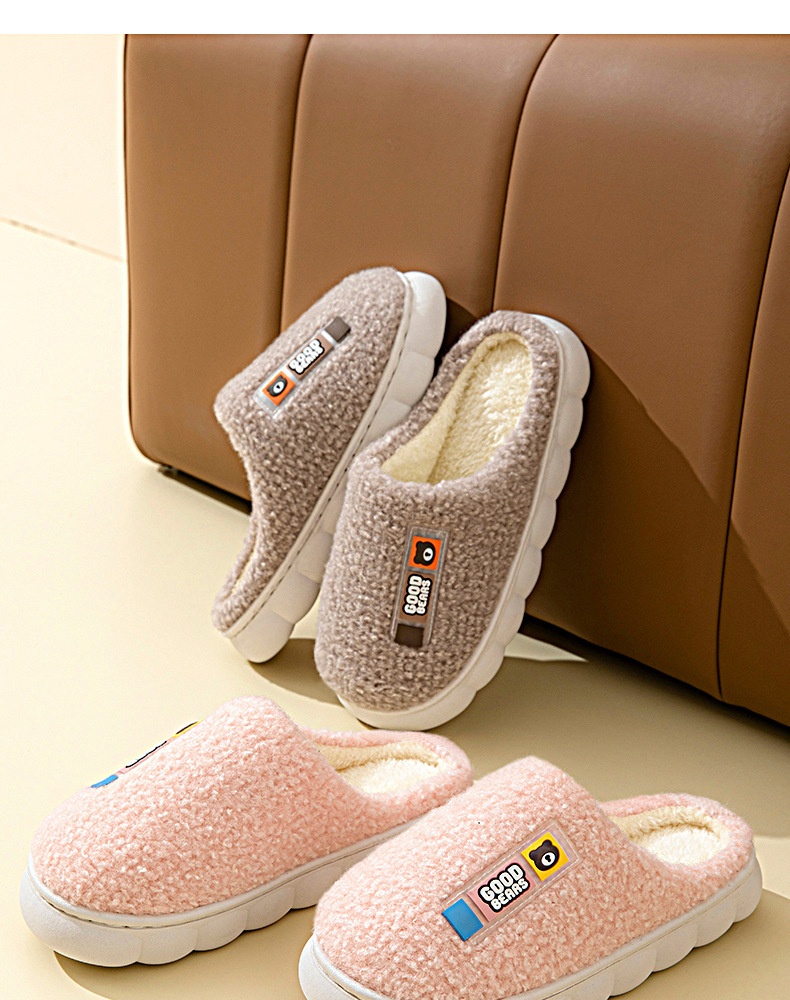 Zees Women's With Fleece Lining, Thickened For Home Use, Autumn And Winter Indoor Warmth, Thick Sole, Non-Slip, Closed Heel,_voghion.com