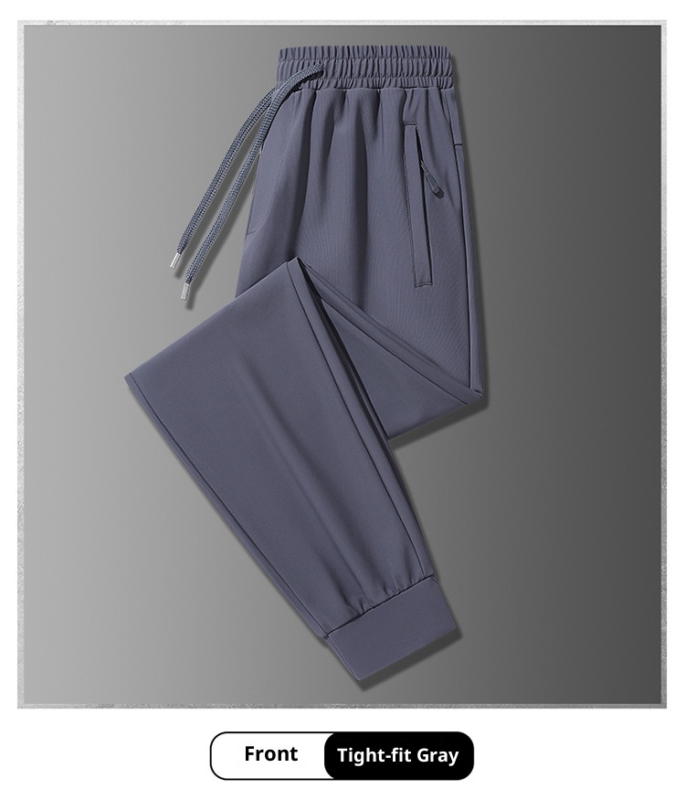 boy FICAKLON Spring Autumn Pants For Men, Middle-aged Men's Sports Elastic Waist, Casual Pants, Comfortable And Versatile_voghion.com