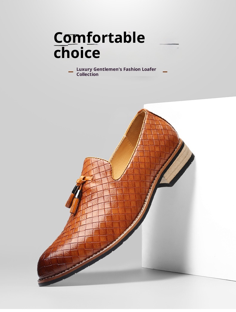 Voyage Voyage New Casual Loafers Large Size Slip-On Lazy One-Step-On Tassel Fashion Versatile Men's Shoes_voghion.com