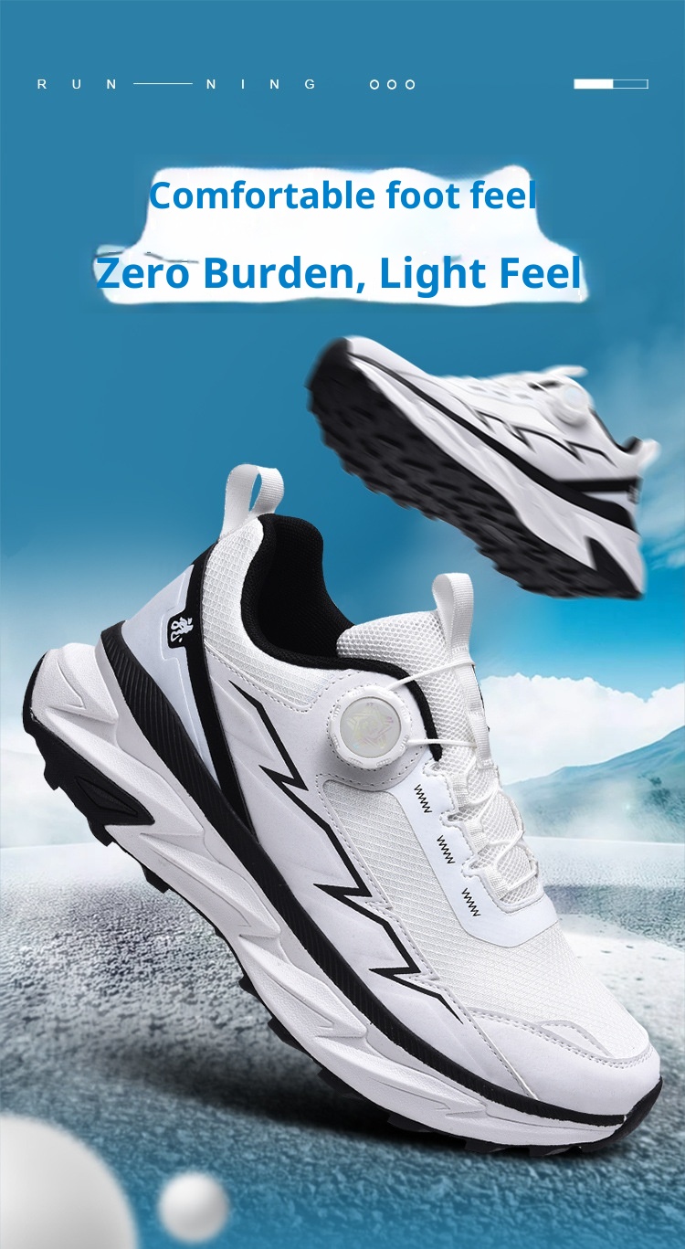 Zees Primavera Nuove Scarpe Sportive Casual da Uomo in Mesh Extra Large con Bottoni Rotanti_voghion.com