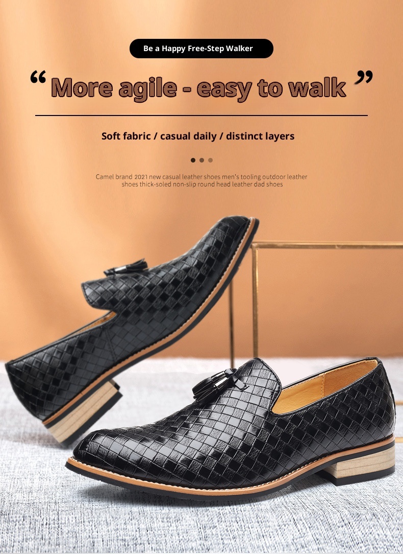 Voyage Voyage New Casual Loafers Large Size Slip-On Lazy One-Step-On Tassel Fashion Versatile Men's Shoes_voghion.com