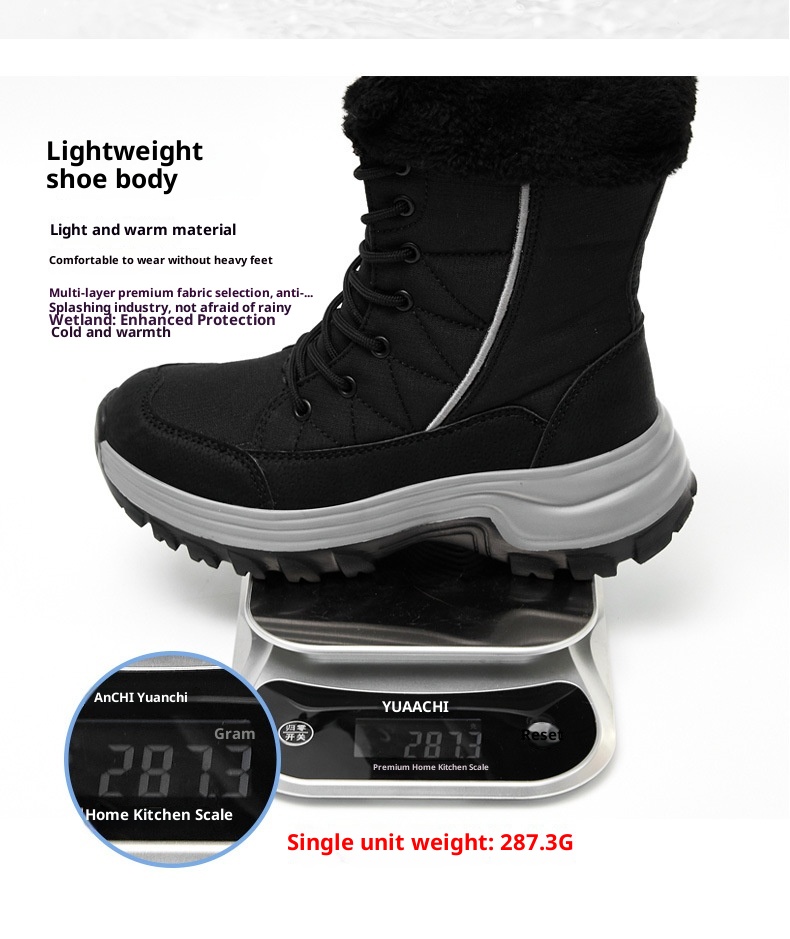 Zees Women's Boots With Fleece Lining, Thickened, Subzero Cold Resistant, Thick Sole, Waterproof, Non-Slip, Northeastern_voghion.com