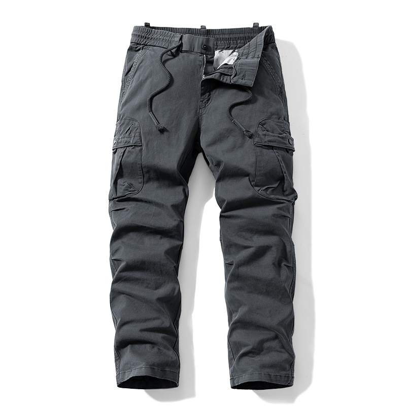 boy New Retro Cargo For Men Multi-Pocket Loose Straight Men's Casual High-End Export Sports Pants_voghion.com