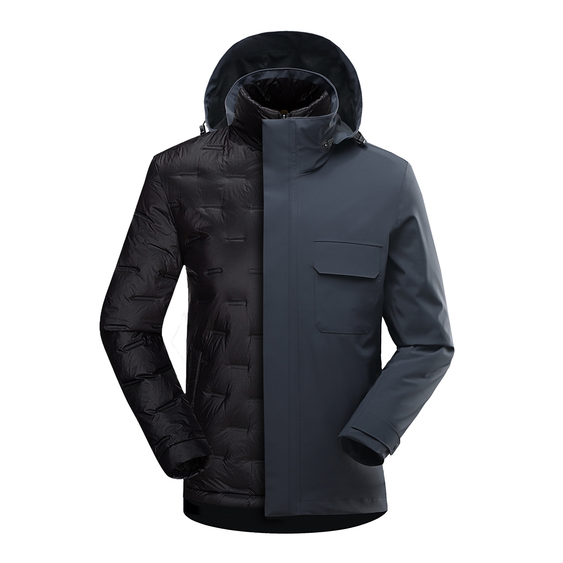 boy Boy 3-in-1 Detachable Warm Down Mountaineering Wholesale Windproof Waterproof Men's Ski Jacket Cold-Proof_voghion.com