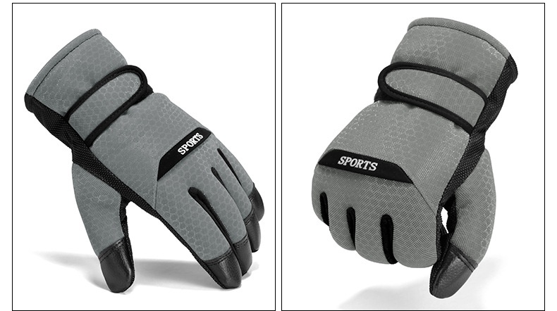 001 Guanti da sci da moto invernali da uomo in cotone, caldi, spessi, antivento, antifreddo, antiscivolo_voghion.com