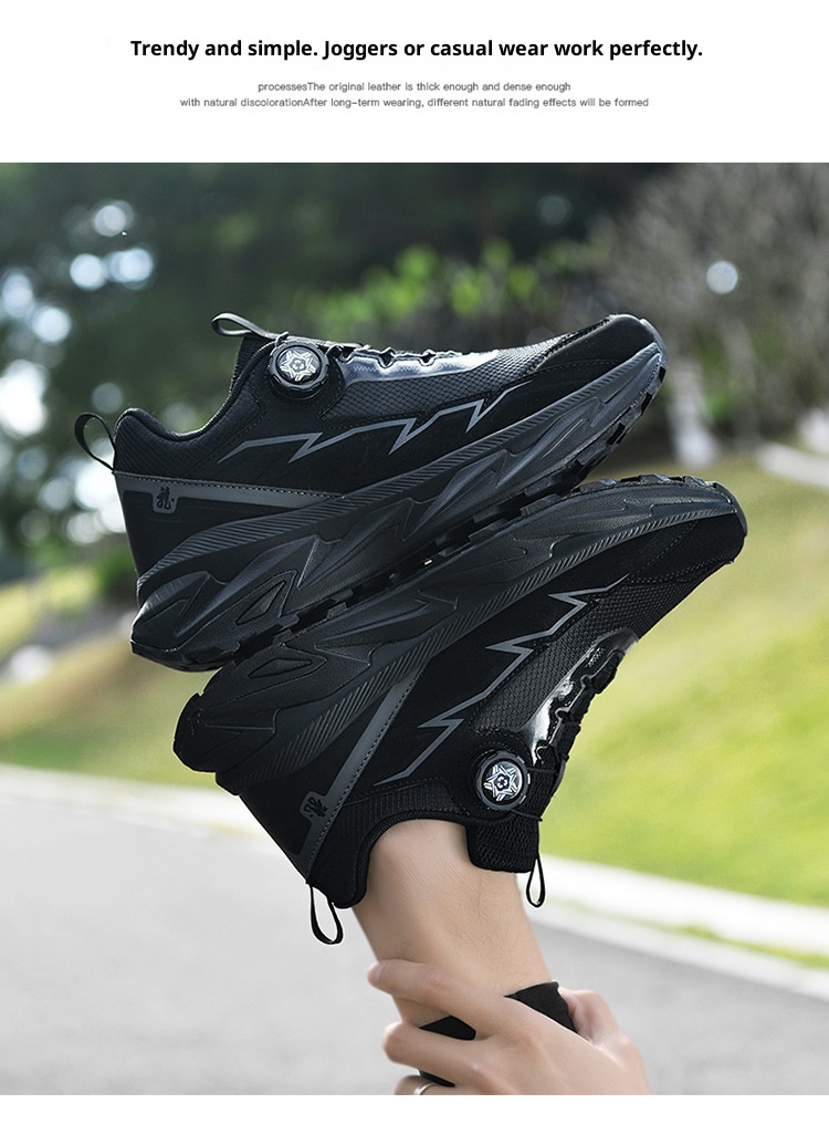 Zees Primavera Nuove Scarpe Sportive Casual da Uomo in Mesh Extra Large con Bottoni Rotanti_voghion.com