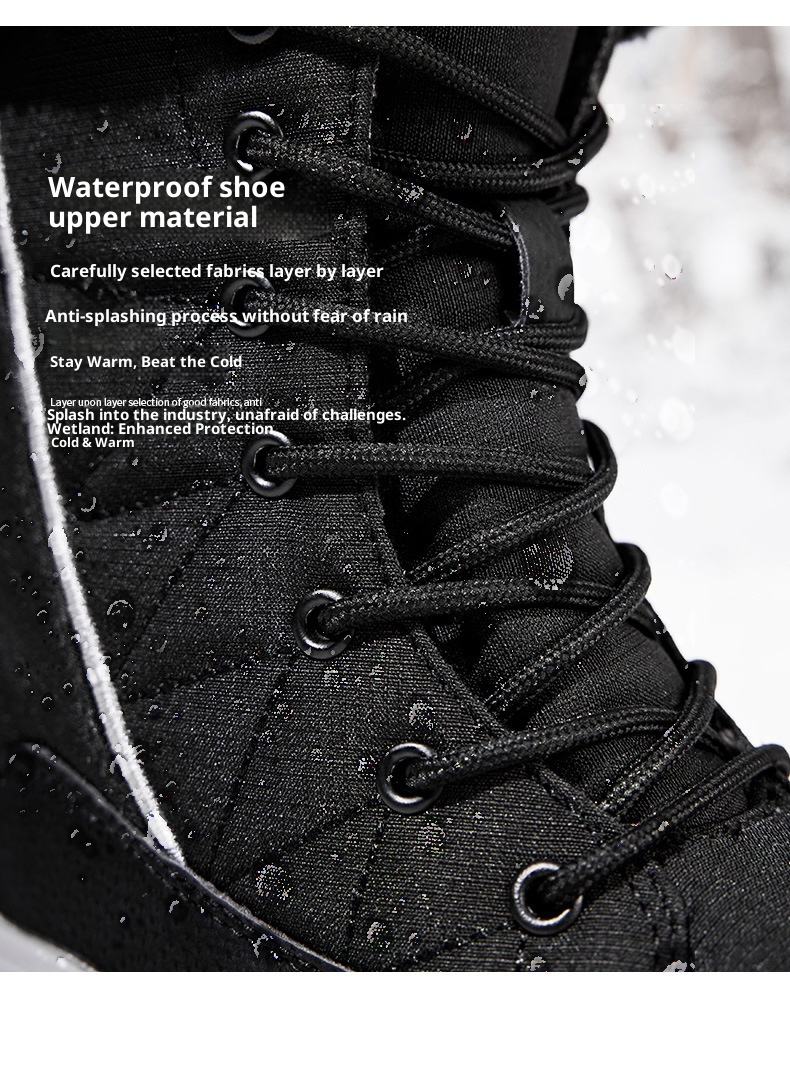 Zees Women's Boots With Fleece Lining, Thickened, Subzero Cold Resistant, Thick Sole, Waterproof, Non-Slip, Northeastern_voghion.com