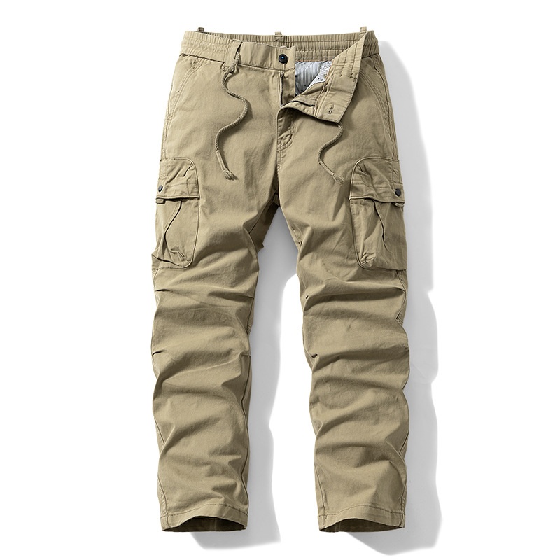 boy New Retro Cargo For Men Multi-Pocket Loose Straight Men's Casual High-End Export Sports Pants_voghion.com