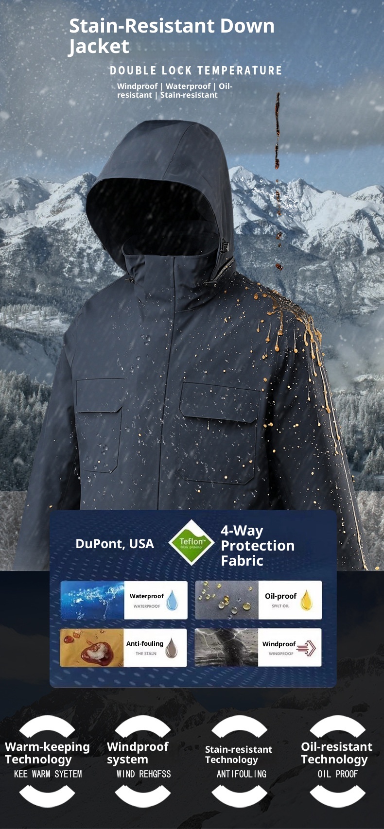 boy Boy 3-in-1 Detachable Warm Down Mountaineering Wholesale Windproof Waterproof Men's Ski Jacket Cold-Proof_voghion.com