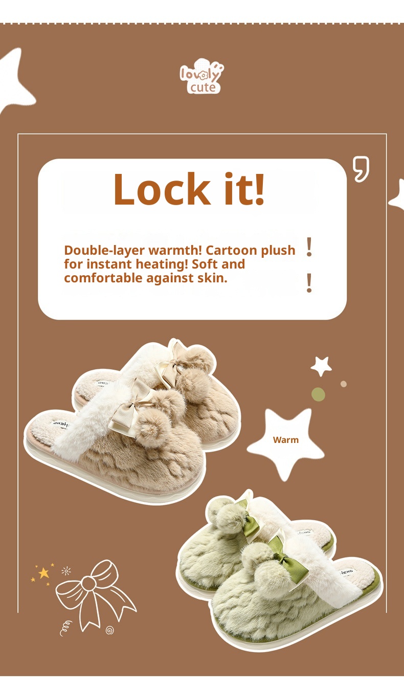 Zees Cute Women, Autumn And Winter 2024 New Indoor Warm Non-Slip Bedroom Home Cotton Slippers For Men_voghion.com