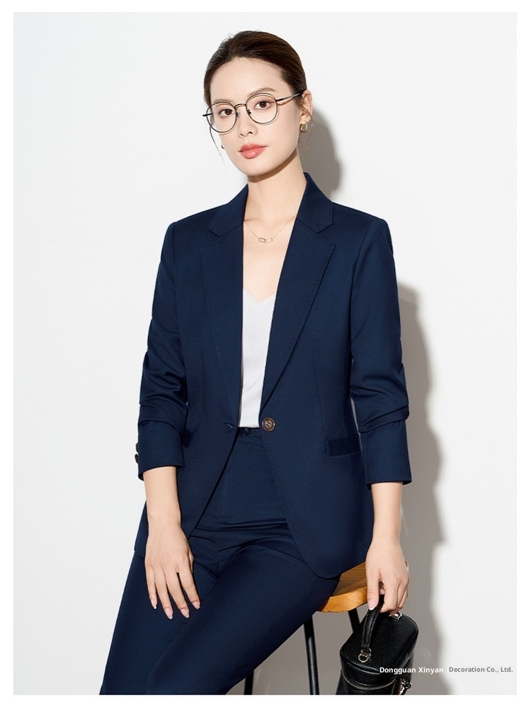 girl Girl Gray Professional Suit Set For Women, Autumn And Winter New Business Workwear, Property Sales Work Uniform, Commuting_voghion.com