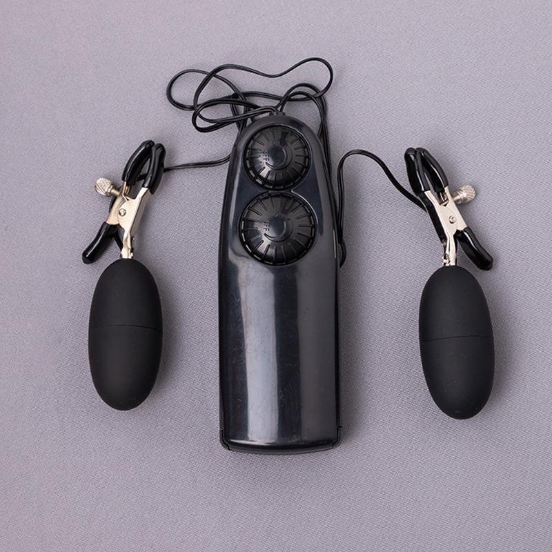 Orgasm Masturbator Egg Clamps Female Electric Nipple Stimulation Vibrating Double Adult Sex Toys_voghion.com