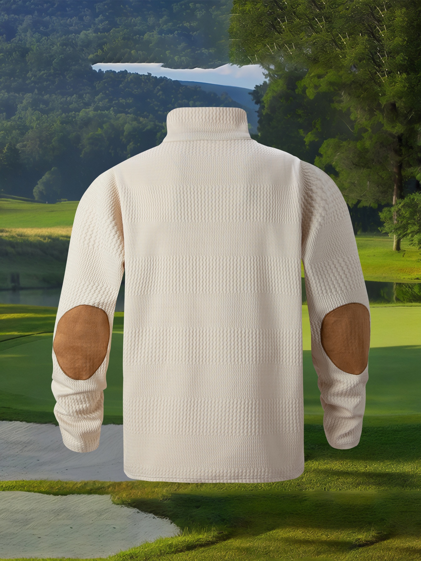 Polo décontracté à manches longues et col montant pour homme, collection printemps-automne 2025. Taille européenne._voghion.com