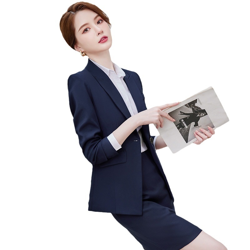 girl Girl Formal Women's Workplace College Student Interview Suit 2023 Autumn Professional Elegant Hotel Manager Front Desk_voghion.com