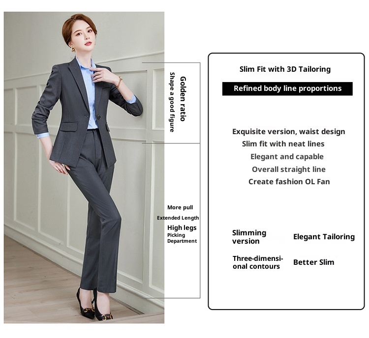girl Girl Formal Women's Workplace College Student Interview Suit 2023 Autumn Professional Elegant Hotel Manager Front Desk_voghion.com