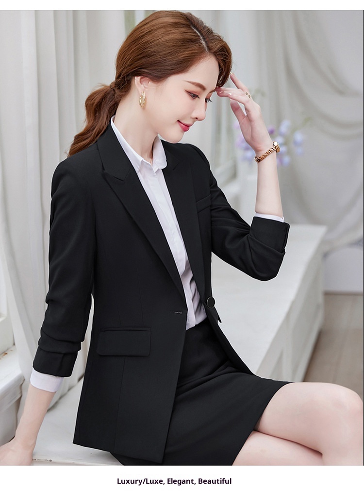 girl Girl Formal Women's Workplace College Student Interview Suit 2023 Autumn Professional Elegant Hotel Manager Front Desk_voghion.com