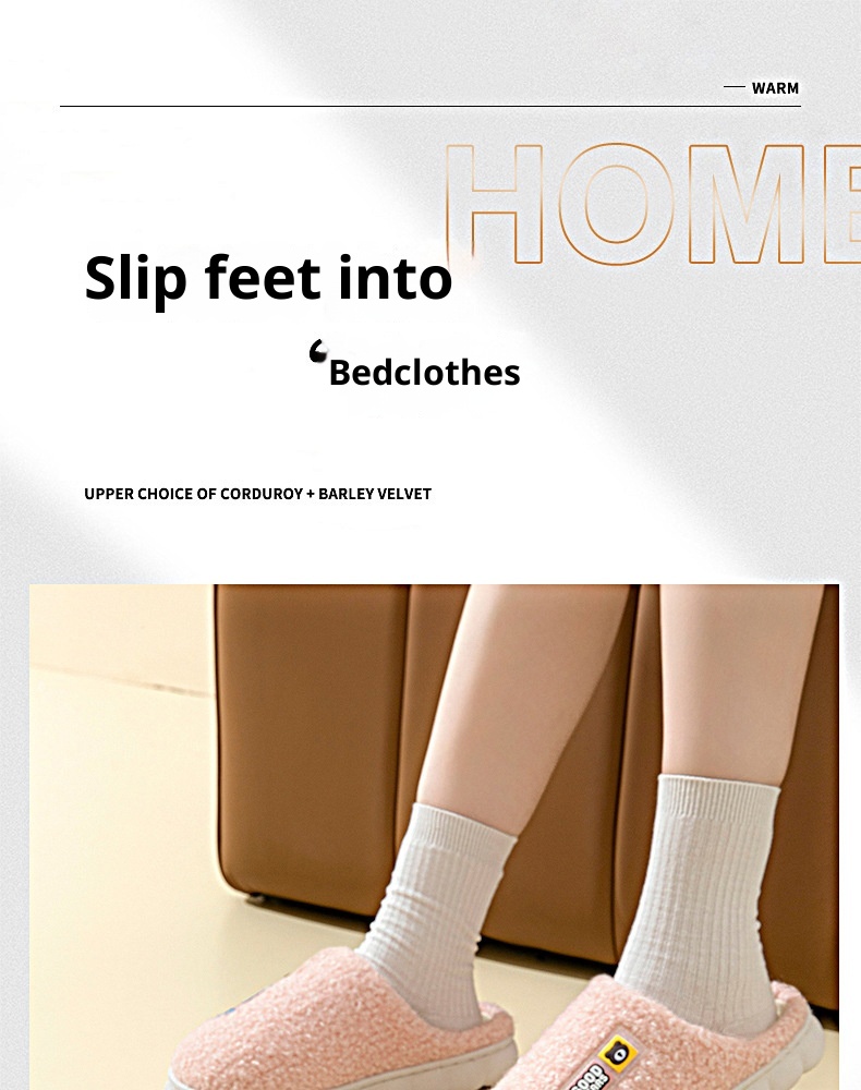 Zees Women's With Fleece Lining, Thickened For Home Use, Autumn And Winter Indoor Warmth, Thick Sole, Non-Slip, Closed Heel,_voghion.com
