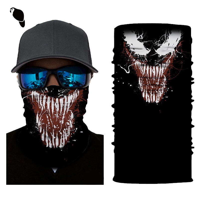 Masque de protection ActiveGo Skull Half Series Automne Hiver, foulard magique chaud et élastique pour le sport et le cyclisme_voghion.com