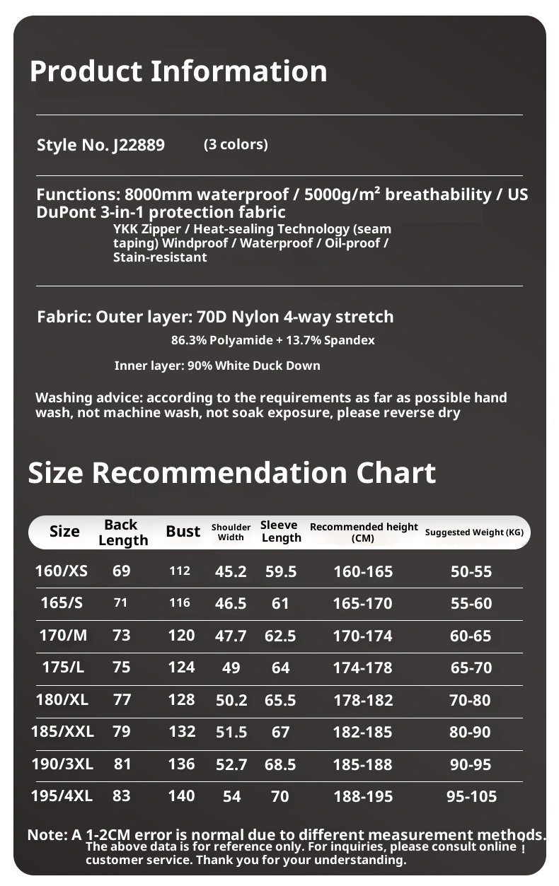 boy Boy 3-in-1 Detachable Warm Down Mountaineering Wholesale Windproof Waterproof Men's Ski Jacket Cold-Proof_voghion.com