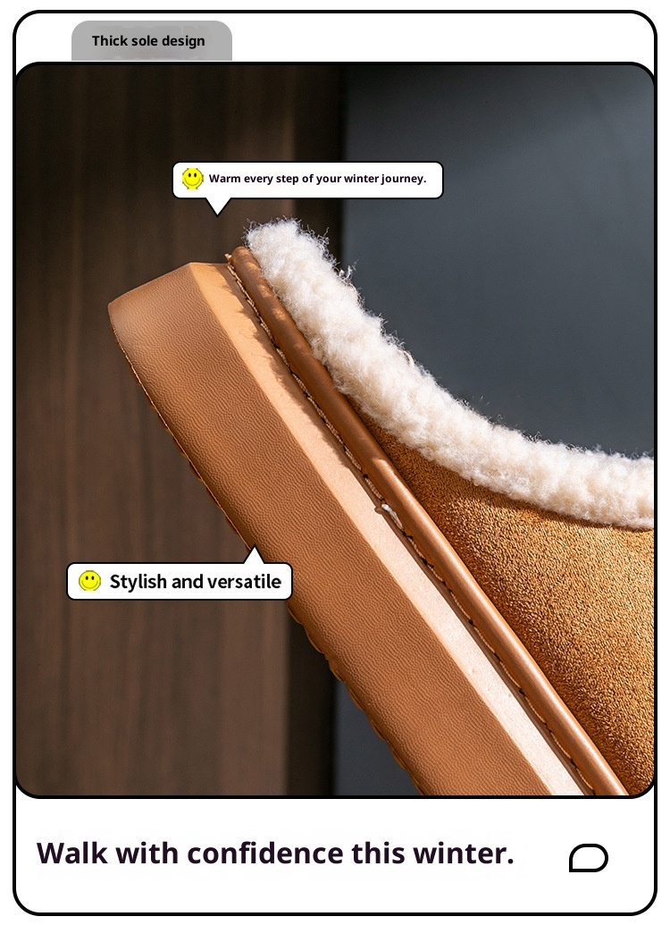 Zees New Cross-Border Foreign Trade Men Winter Fleece-Lined Warm Home Shoes Non-Slip Lamb Wool Cotton Slippers For Women_voghion.com
