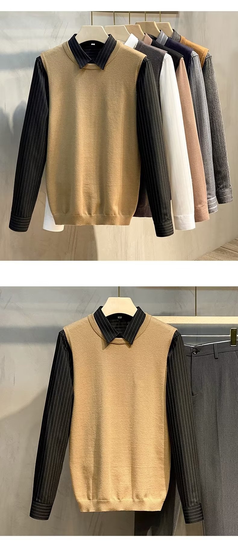 ragazzo Ragazzo Ragazzo Ragazzo 2022 Autunno Inverno Nuovo Senza Maniche Lavorato a Maglia Stile Coreano Leggero Maturo Casuale Largo Girocollo Maglione Gilet Per Uomo_voghion.com