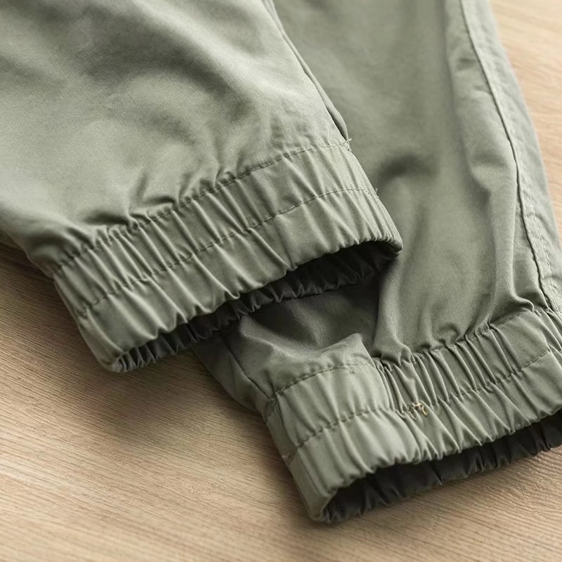 boy Autumn Korean Style Color Block Men's Jogger Slightly Elastic Waist Slim Fit Casual Sports Thin Long Pants_voghion.com