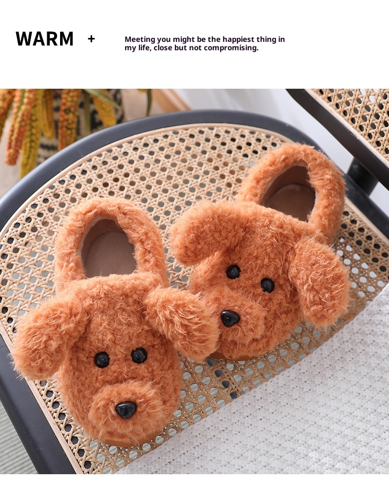 Zees 2021 Winter Flat Warm Thick Sole Closed Heel Non-Slip Maternity Shoes For Women Students Cute Cotton Slippers_voghion.com