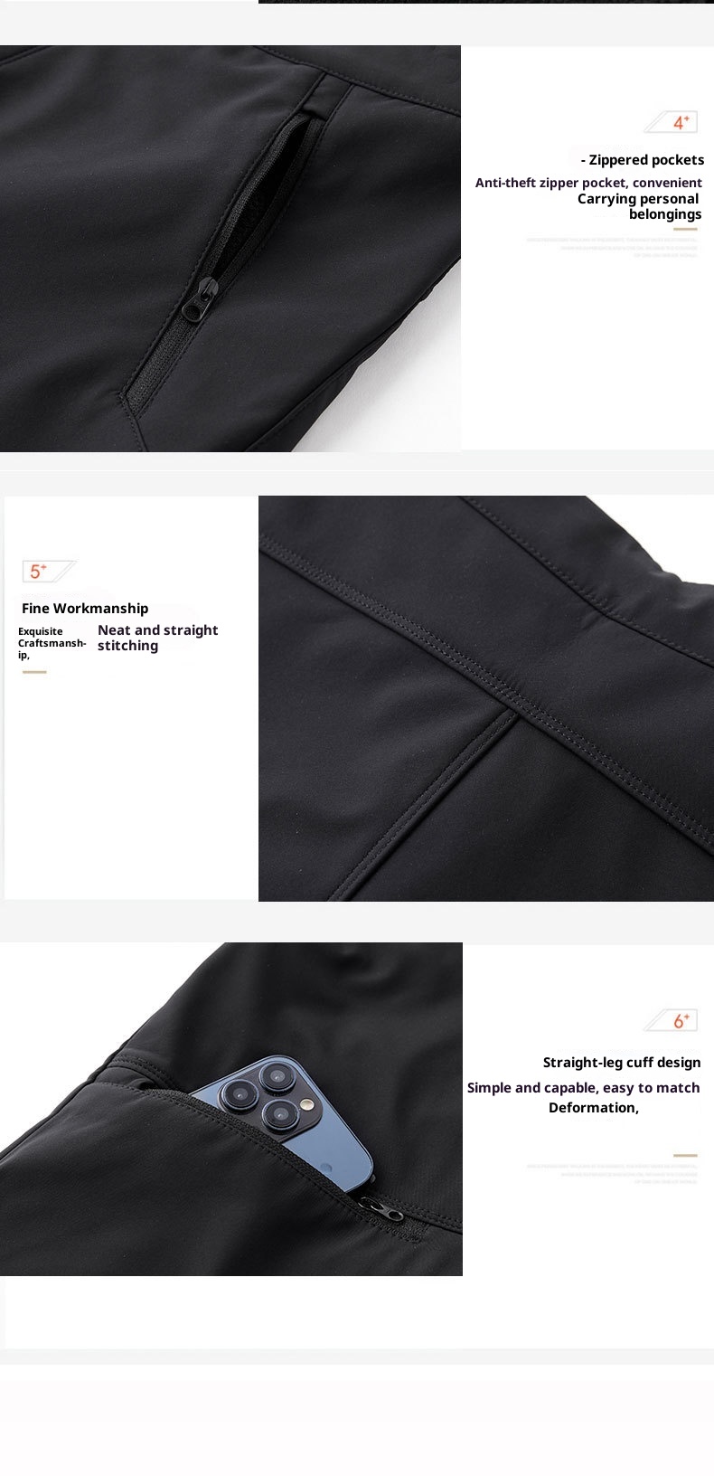 boy Men's Wear-Resistant Hiking Waterproof Windproof Sports Fashion Youth Straight-Leg Long Outdoor Casual Tactical Pants_voghion.com