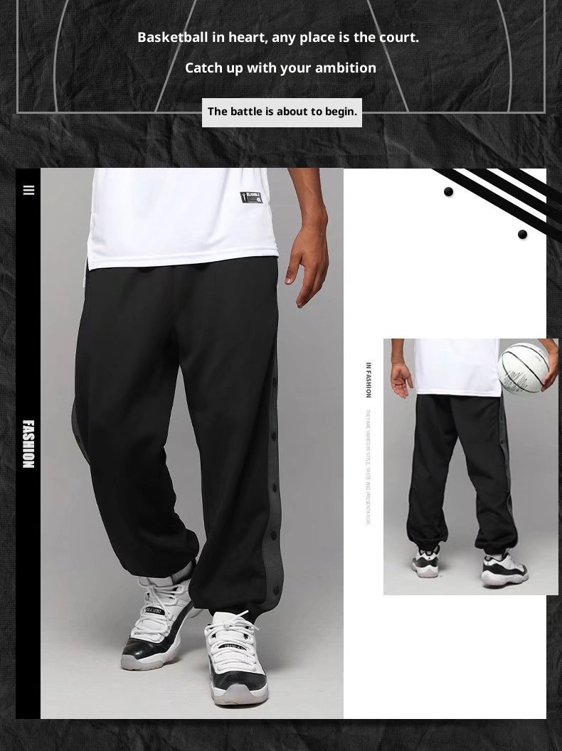 Pantaloni da jogging casual da uomo, lunghi, estivi, sottili, di tendenza nazionale, con bottoni, per ragazzi e ragazze_voghion.com
