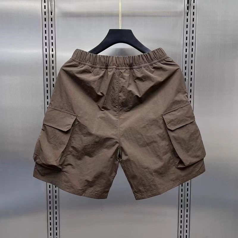boy Summer Thin Cargo For Men, Loose Casual Five-Point Shorts, Quick-Dry Outdoor Pocket Zipper Breathable Mid-Length Shorts_voghion.com