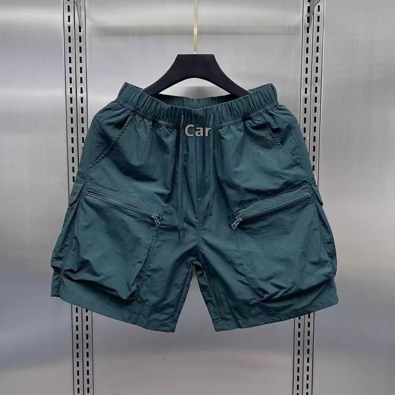 boy Summer Thin Cargo For Men, Loose Casual Five-Point Shorts, Quick-Dry Outdoor Pocket Zipper Breathable Mid-Length Shorts_voghion.com