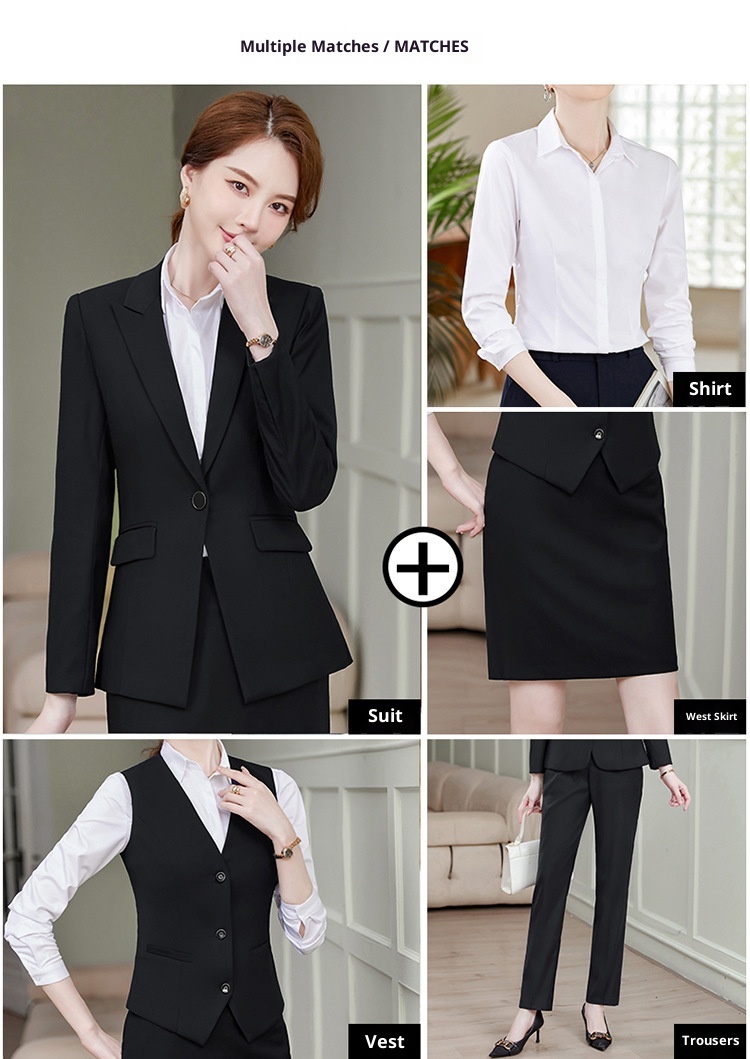 girl Girl Formal Women's Workplace College Student Interview Suit 2023 Autumn Professional Elegant Hotel Manager Front Desk_voghion.com