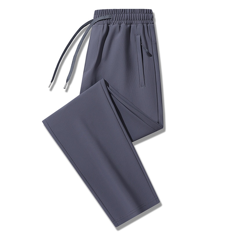 boy Spring And Autumn Nylon Stretch Business Casual Solid Color Waist Draped Loose Pants Men High Elastic Anti-Wrinkle_voghion.com