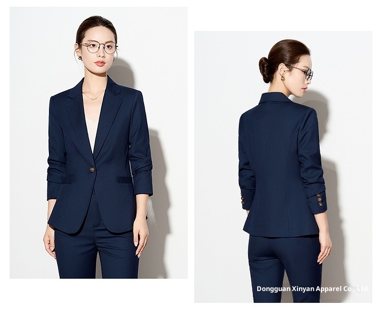 girl Girl Gray Professional Suit Set For Women, Autumn And Winter New Business Workwear, Property Sales Work Uniform, Commuting_voghion.com