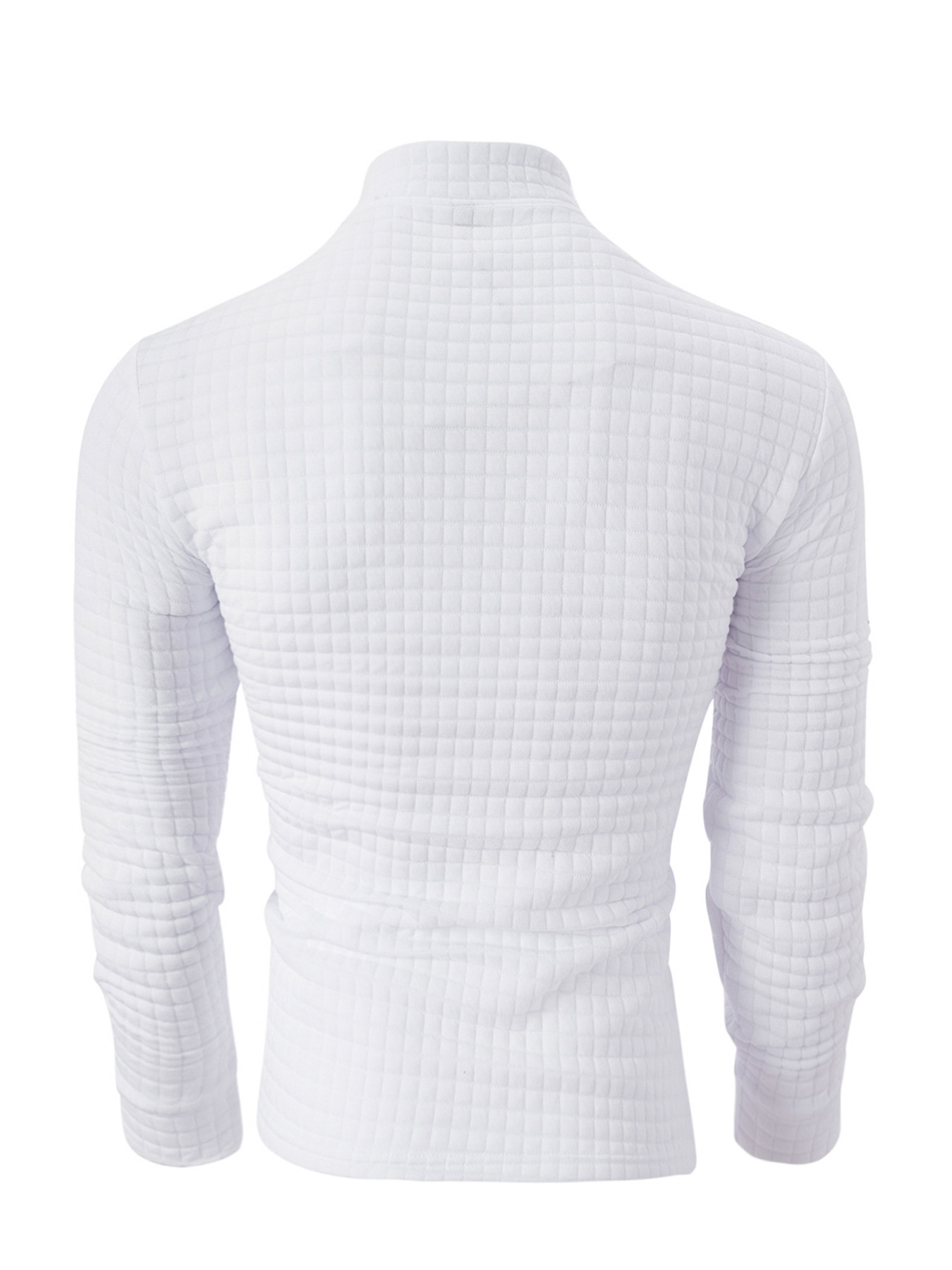 Polo de sport à carreaux pour homme, style cross-frontière, printemps et automne, avec fermeture éclair aux manches_voghion.com