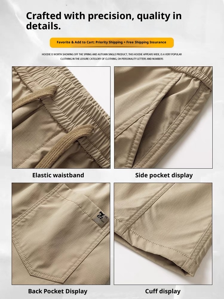 Pantalón cargo retro americano para hombre, estilo urbano, de moda, largo, casual, de marca, primavera/otoño._voghion.com