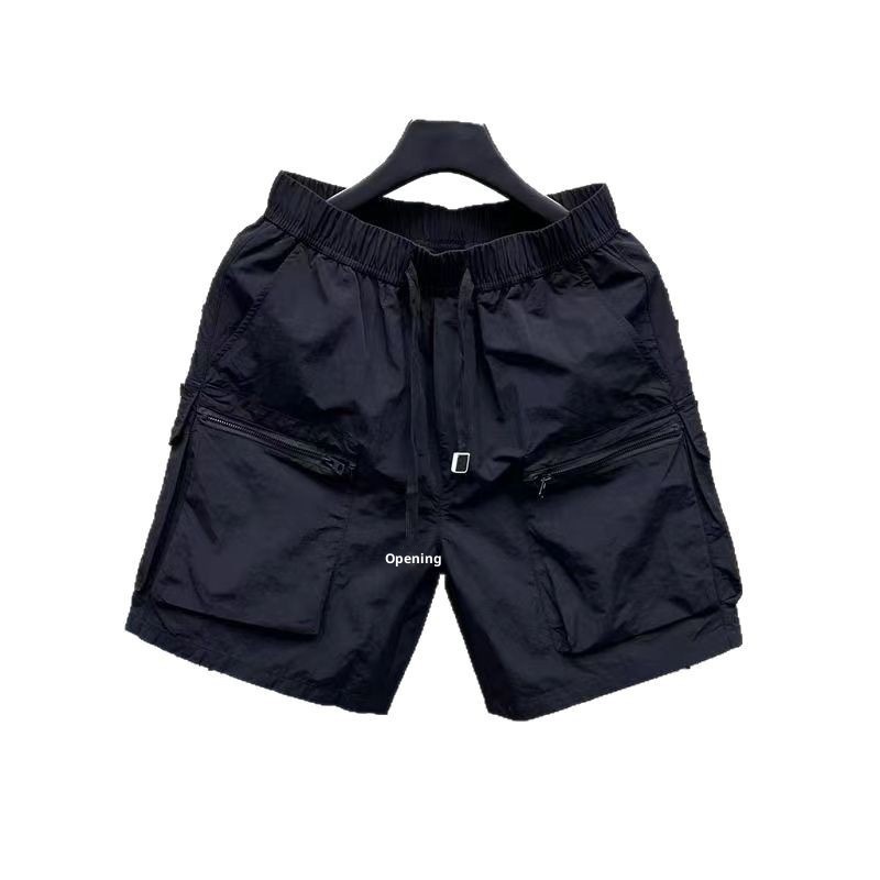 boy Summer Thin Cargo For Men, Loose Casual Five-Point Shorts, Quick-Dry Outdoor Pocket Zipper Breathable Mid-Length Shorts_voghion.com