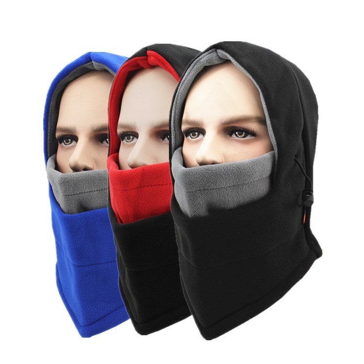 ActiveGo Two-tone Winter Outdoor Polar Multi-functional Fleece CS Windproof Warm Ski Headgear Face Mask Hat_voghion.com