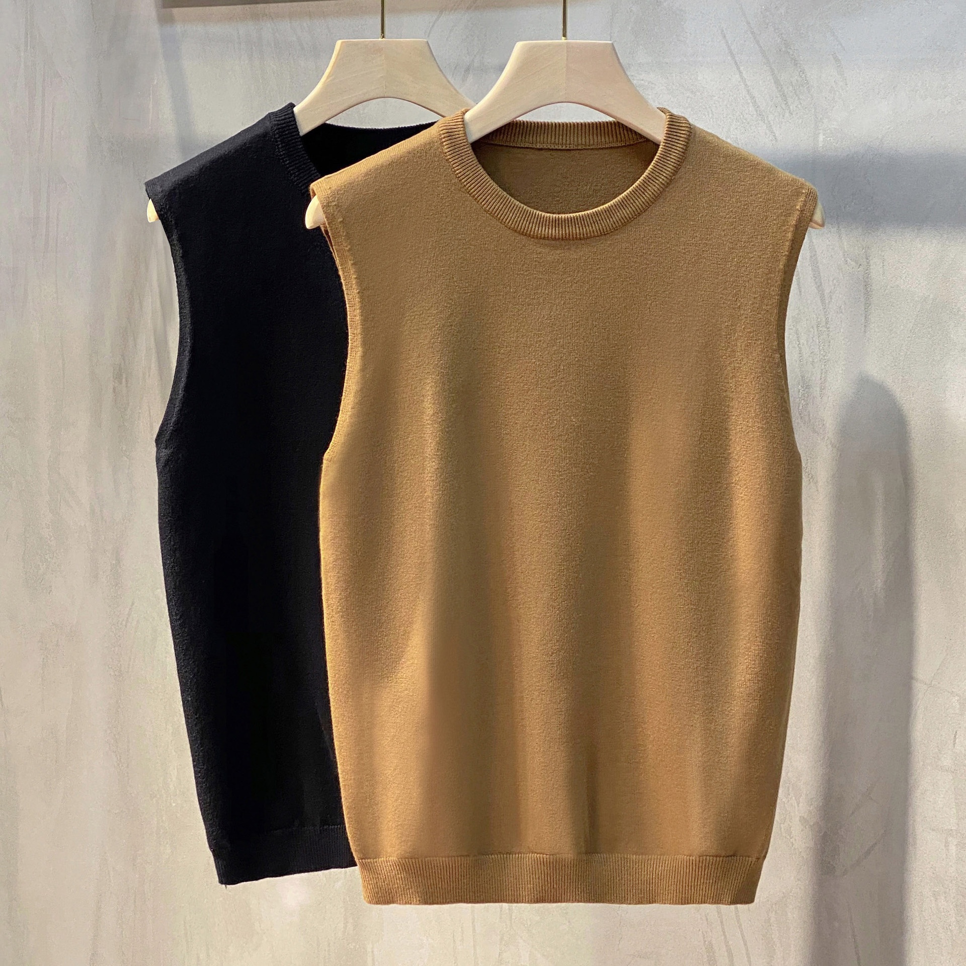 ragazzo Ragazzo Ragazzo Ragazzo 2022 Autunno Inverno Nuovo Senza Maniche Lavorato a Maglia Stile Coreano Leggero Maturo Casuale Largo Girocollo Maglione Gilet Per Uomo_voghion.com