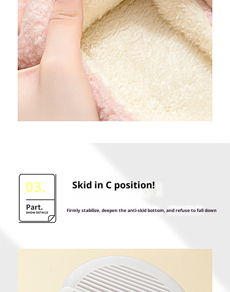 Zees Women's With Fleece Lining, Thickened For Home Use, Autumn And Winter Indoor Warmth, Thick Sole, Non-Slip, Closed Heel,_voghion.com