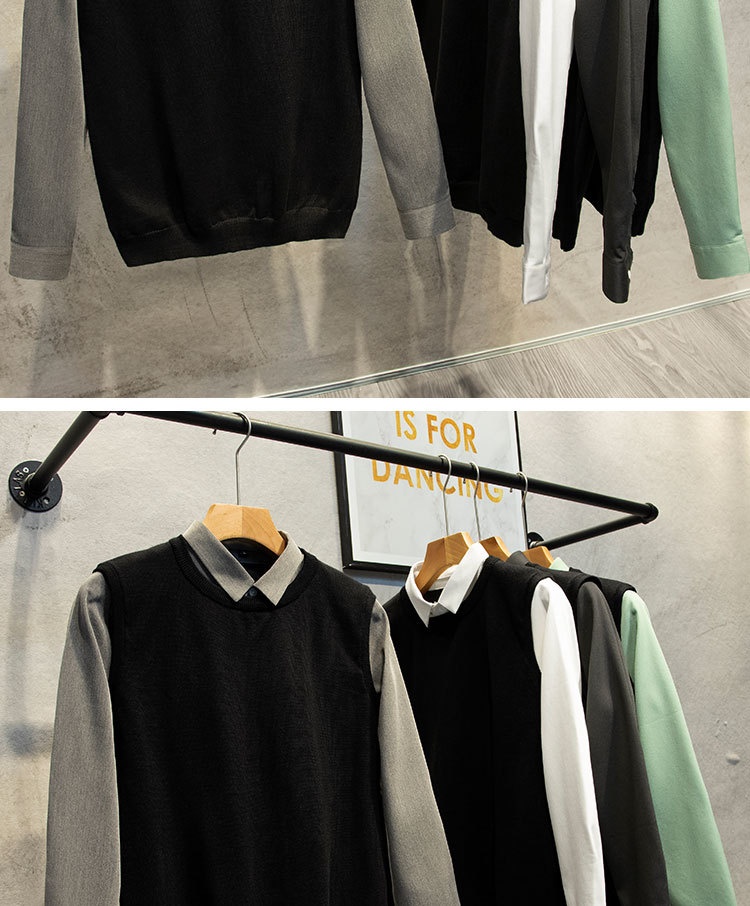 boy Boy Boy Boy Spring And Autumn Two-Piece Sweater Knitted Vest For Men Trendy 2025 New Fashion Casual Jacket Men's Clothing_voghion.com