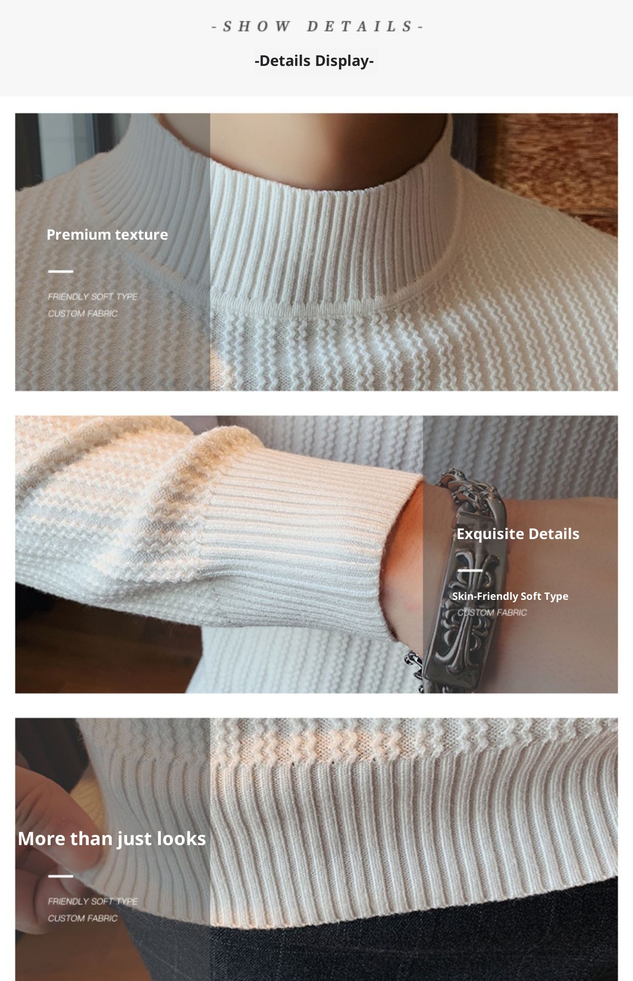 boy Boy Boy Half Turtleneck Sweater Autumn Winter 2023 New Hot High-end Mid-neck Knitted Base Shirt Men's Style_voghion.com