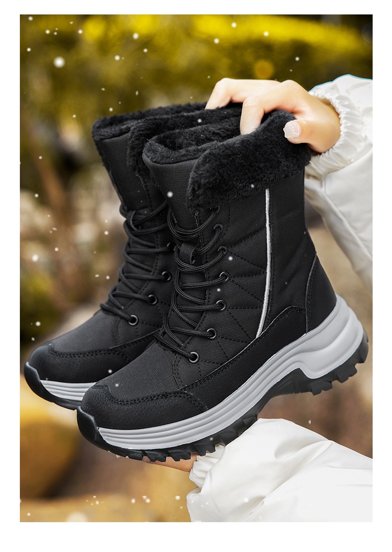 Zees Women's Boots With Fleece Lining, Thickened, Subzero Cold Resistant, Thick Sole, Waterproof, Non-Slip, Northeastern_voghion.com