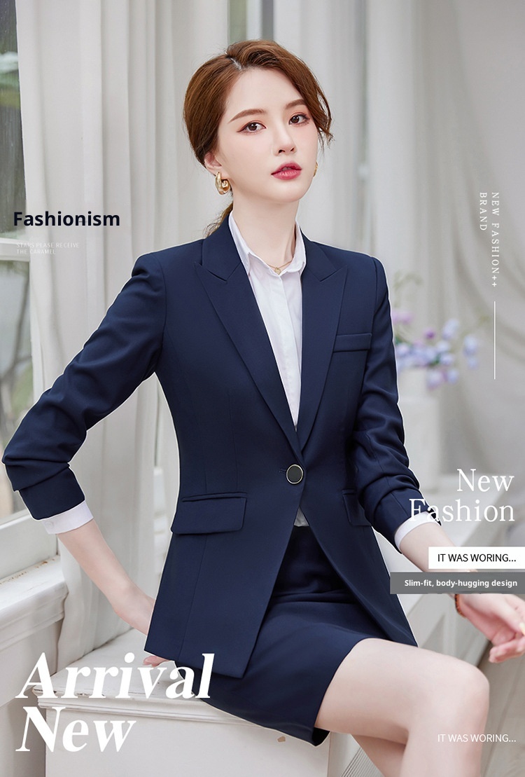 girl Girl Formal Women's Workplace College Student Interview Suit 2023 Autumn Professional Elegant Hotel Manager Front Desk_voghion.com