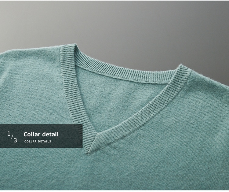 ragazzo ragazzo ragazzo autunno inverno nuovo 100% puro uomo scollo a V giovane maglia casual strato di base in lana maglione con scollo a cuore_voghion.com