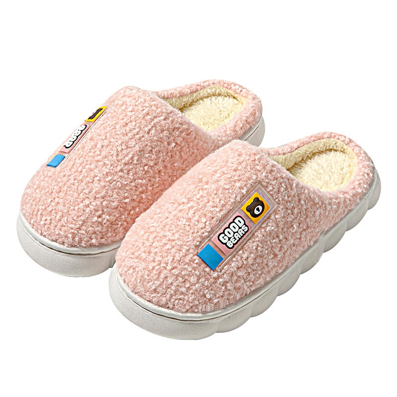 Zees Women's With Fleece Lining, Thickened For Home Use, Autumn And Winter Indoor Warmth, Thick Sole, Non-Slip, Closed Heel,_voghion.com