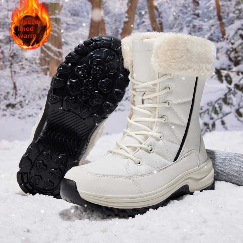 Zees Women's Boots With Fleece Lining, Thickened, Subzero Cold Resistant, Thick Sole, Waterproof, Non-Slip, Northeastern_voghion.com